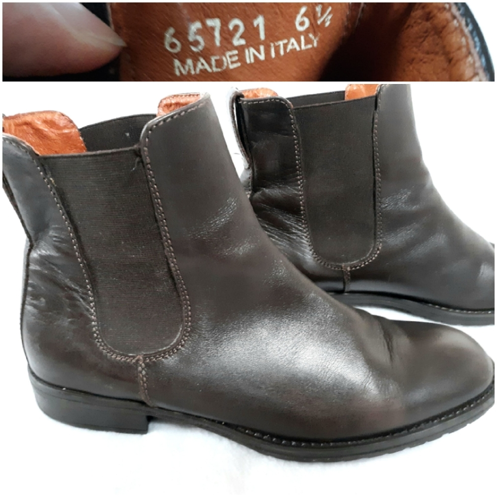 J Crew Leather Ankle Chelsea Booties 6.5 Brown
